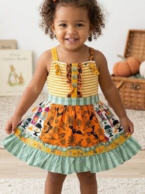 Matilda Jane Trick or Treat Knot Tie Dress 2T (015)